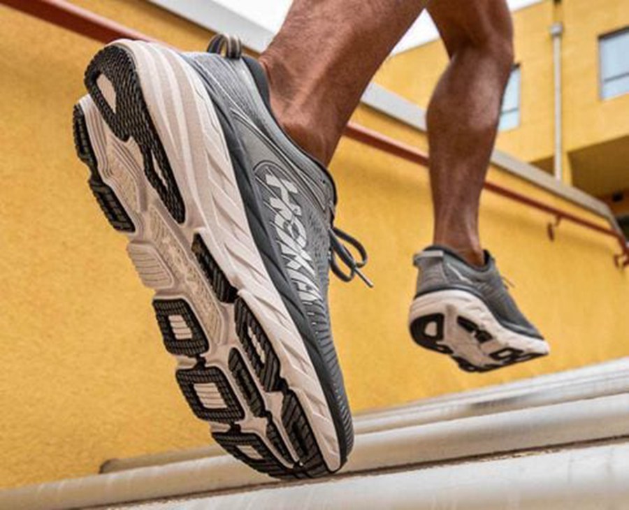 Hoka One One Bondi 7 Löparskor Herr - Grå - ENWJY-1390